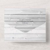 Rustic country Wedding Red Poppy All In One Uitnodiging (Achterkant)