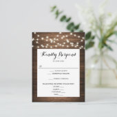 Rustic Country Wedding RSVP Briefkaart (Staand voorkant)