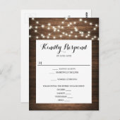 Rustic Country Wedding RSVP Briefkaart (Voorkant / Achterkant)