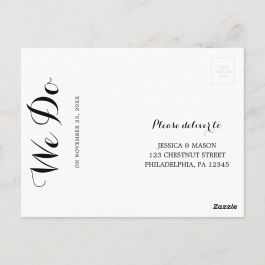 Rustic Country Wedding RSVP Briefkaart (Achterkant)