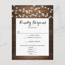 Rustic Country Wedding RSVP Briefkaart