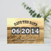 Rustic Country Wedding Save the Date Announements (Staand voorkant)