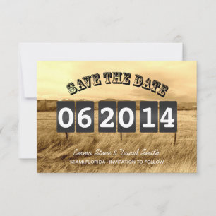 Rustic Country Wedding Save the Date Announements