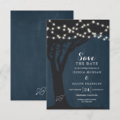 Rustic Country Wedding Save the Date Card Kaart (Voorkant / Achterkant)