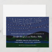 Rustic country Wedding String Lights Kaart (Voorkant / Achterkant)