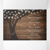 Rustic Country Wedding Tri-Fold Invitations RSVP Drieluik Uitnodiging (Binnenkant midden)