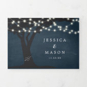 Rustic Country Wedding Tri-Fold Invitations RSVP Drieluik Uitnodiging (Cover)