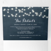 Rustic Country Wedding Tri-Fold Invitations RSVP Drieluik Uitnodiging (Binnenzijde eerst)