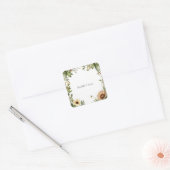 Rustic Country Wedding Vierkante Sticker (Envelop)