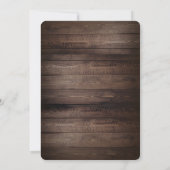 Rustic Country Wedding w/ String Lights Kaart (Achterkant)