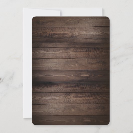 Rustic Country Wedding w/ String Lights Kaart (Achterkant)