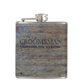 Rustic Country Wedding Wood | Funny Groomsman Heupfles (Voorkant)