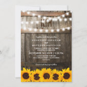 Rustic Country Wedding | Zonnebloemlastlassen Kaart (Voorkant)