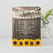 Rustic Country Wedding | Zonnebloemlastlassen Kaart (Staand voorkant)