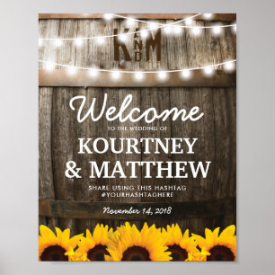 Rustic Country Wedding   Zonnebloemlastlassen Poster
