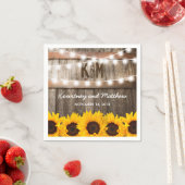 Rustic Country Wedding | Zonnebloemlastlassen Servet (Insitu)