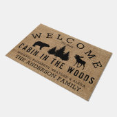 Rustic Country Welkom in onze nek van de Bossen Deurmat (Schuin)
