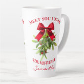 Rustic Country Western Mistletoe Large Mug Latte Mok (Rechterhoek)
