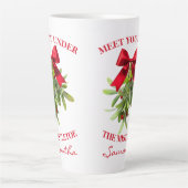 Rustic Country Western Mistletoe Large Mug Latte Mok (Voorkant)