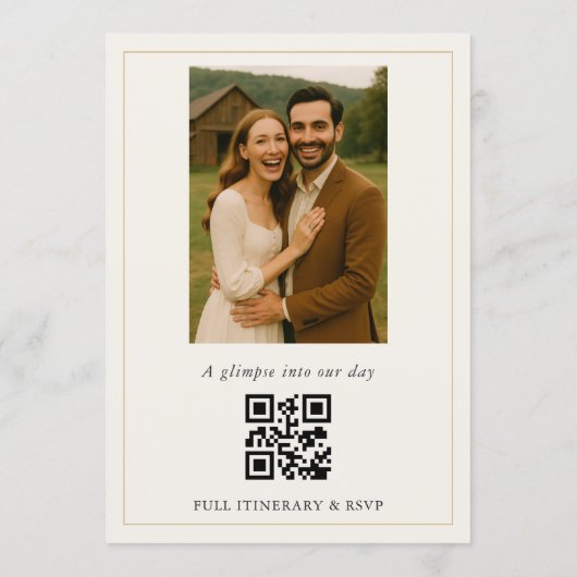 Rustic Country Western Photo Wedding  Kaart (Achterkant)