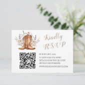 Rustic Country Western RSVP Cards (Staand voorkant)