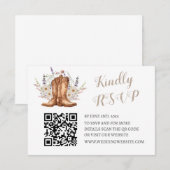 Rustic Country Western RSVP Cards (Voorkant / Achterkant)