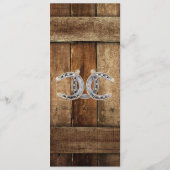 Rustic Country Western Wedding Menu Kaart (Achterkant)