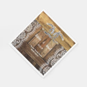 Rustic country Western Wedding Paper Napkin Servetten (Hoek)