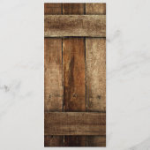 Rustic Country Westerne huwelijksaankondiging Programmakaart (Achterkant)