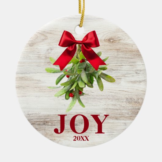 Rustic Country Westerne Mistletoe Ornament (Voorkant)