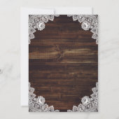 Rustic Country Wood Burlap Wedding Save The Date (Achterkant)