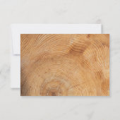 Rustic Country Wood Double Hearts Wedding RSVP (Achterkant)