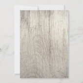 Rustic Country Wood Flowers repetitie diner Kaart (Achterkant)