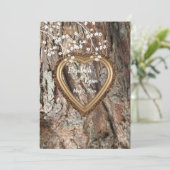 Rustic Country, Wood Heart Lijst, huwelijksadvies, Advieskaart (Staand voorkant)