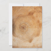 Rustic Country Wood Hearts Wedding Invitation Kaart (Achterkant)