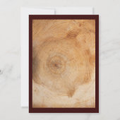 Rustic Country Wood Hearts Wedding Invitation Kaart (Achterkant)