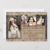 Rustic Country Wood Lace AFSTUDEREN 5 foto's Kaart (Voorkant)