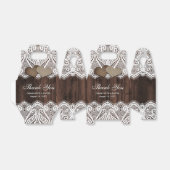 Rustic Country Wood Lace Wedding Bedankdoosjes (Uitgevouwen)