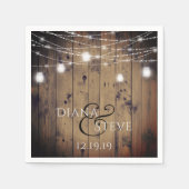 Rustic Country Wood Mason Jar Wedding Servet (Voorkant)