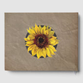 Rustic Country Wood Sunflower Wedding Gastenboek (Achterkant)