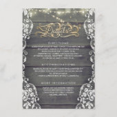 Rustic Country Wood Wedding Details - Informatie Informatiekaartje (Voorkant)