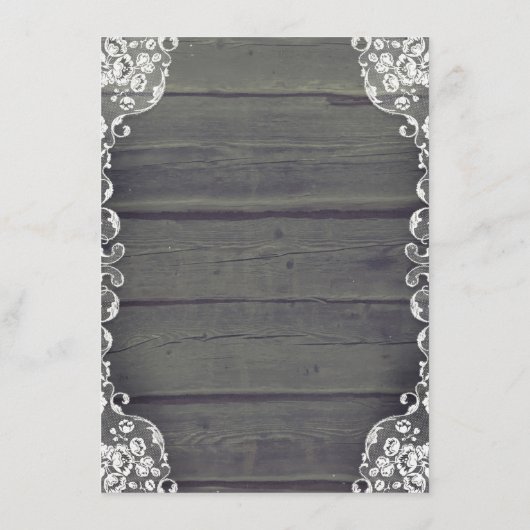 Rustic Country Wood Wedding Details - Informatie Informatiekaartje (Achterkant)