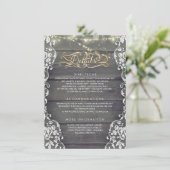 Rustic Country Wood Wedding Details - Informatie Informatiekaartje (Staand voorkant)