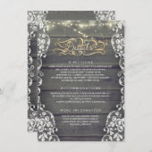 Rustic Country Wood Wedding Details - Informatie Informatiekaartje (Voorkant / Achterkant)