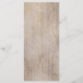 Rustic Country Wood Wedding Menu (Achterkant)
