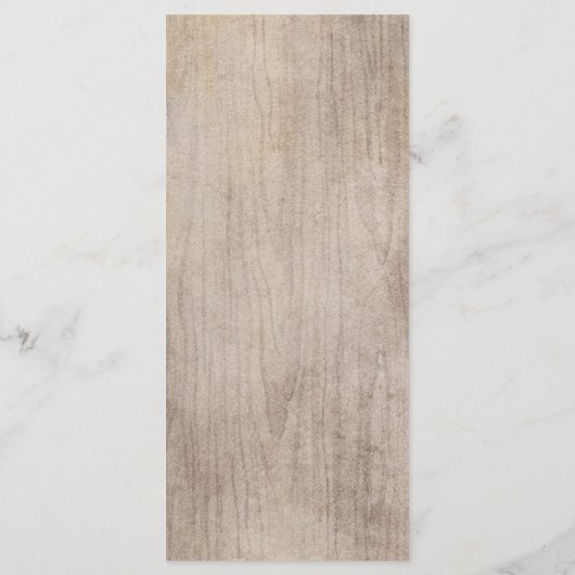 Rustic Country Wood Wedding Menu (Achterkant)