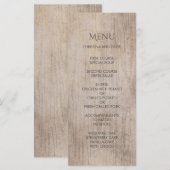 Rustic Country Wood Wedding Menu (Voorkant / Achterkant)