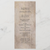Rustic Country Wood Wedding Menu (Voorkant)