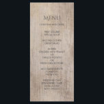 Rustic Country Wood Wedding Menu<br><div class="desc">Rustic Country Wood Wedding</div>
