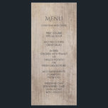 Rustic Country Wood Wedding Menu<br><div class="desc">Rustic Country Wood Wedding</div>